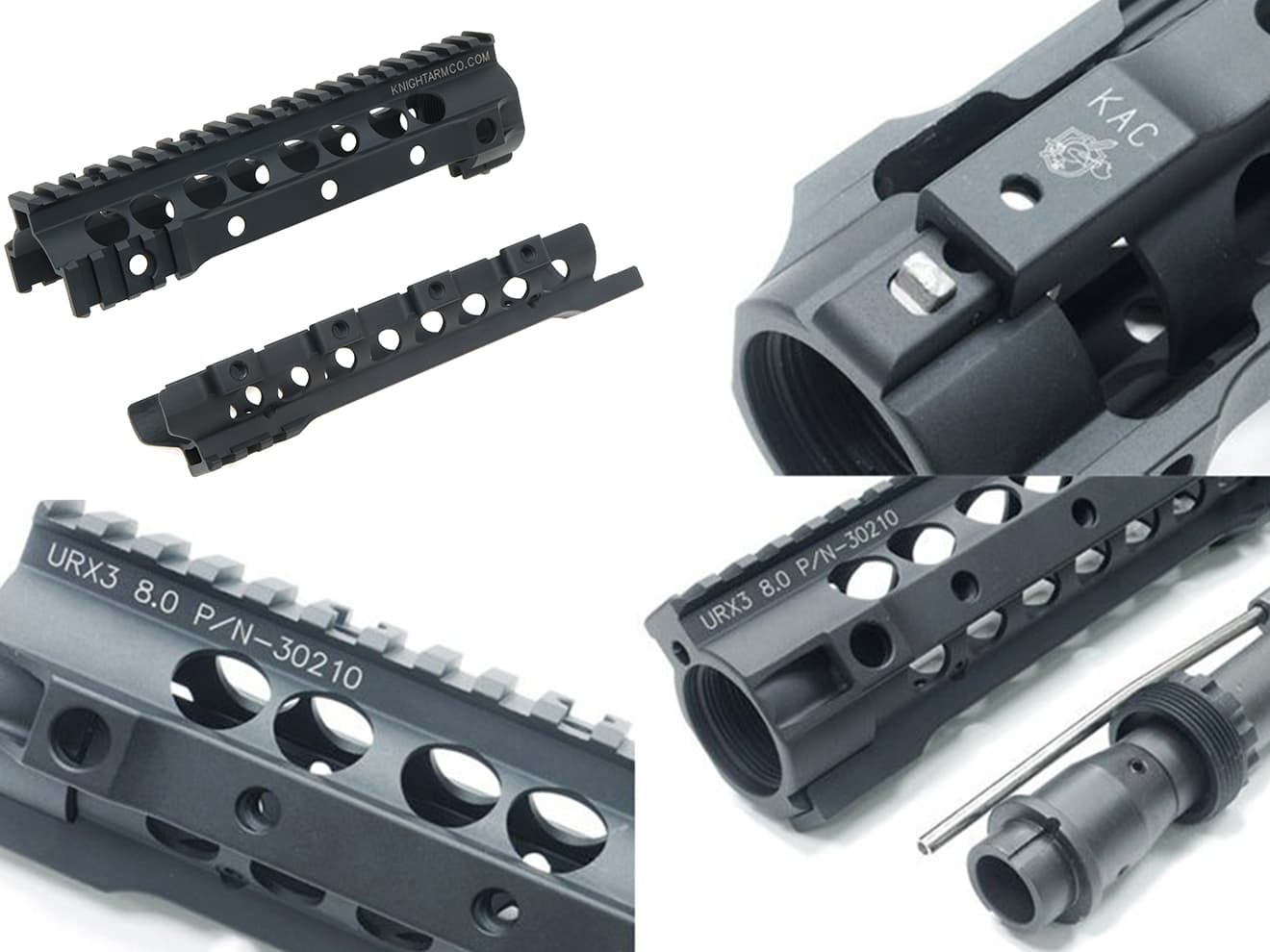 GUARDER KACタイプ URX3 8.0インチRASキット BK for M4 [適合機種：STD電動 ・ KWA ERG / KSC GBB]