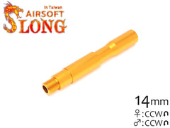 SLONG AIRSOFT 4.5インチ アウターバレルエクステンション M4A1 14mm逆ネジ [カラー：ブラック / オレンジ / ゴールド]