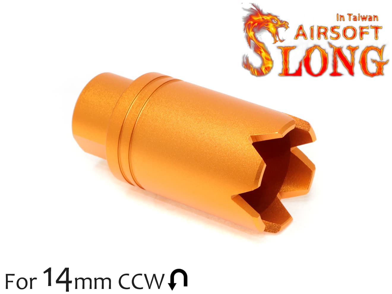 SLONG AIRSOFT ファイアドラゴン フラッシュハイダー アタックVer 14mm逆ネジ [カラー：ブラック / オレンジ / ゴールド]