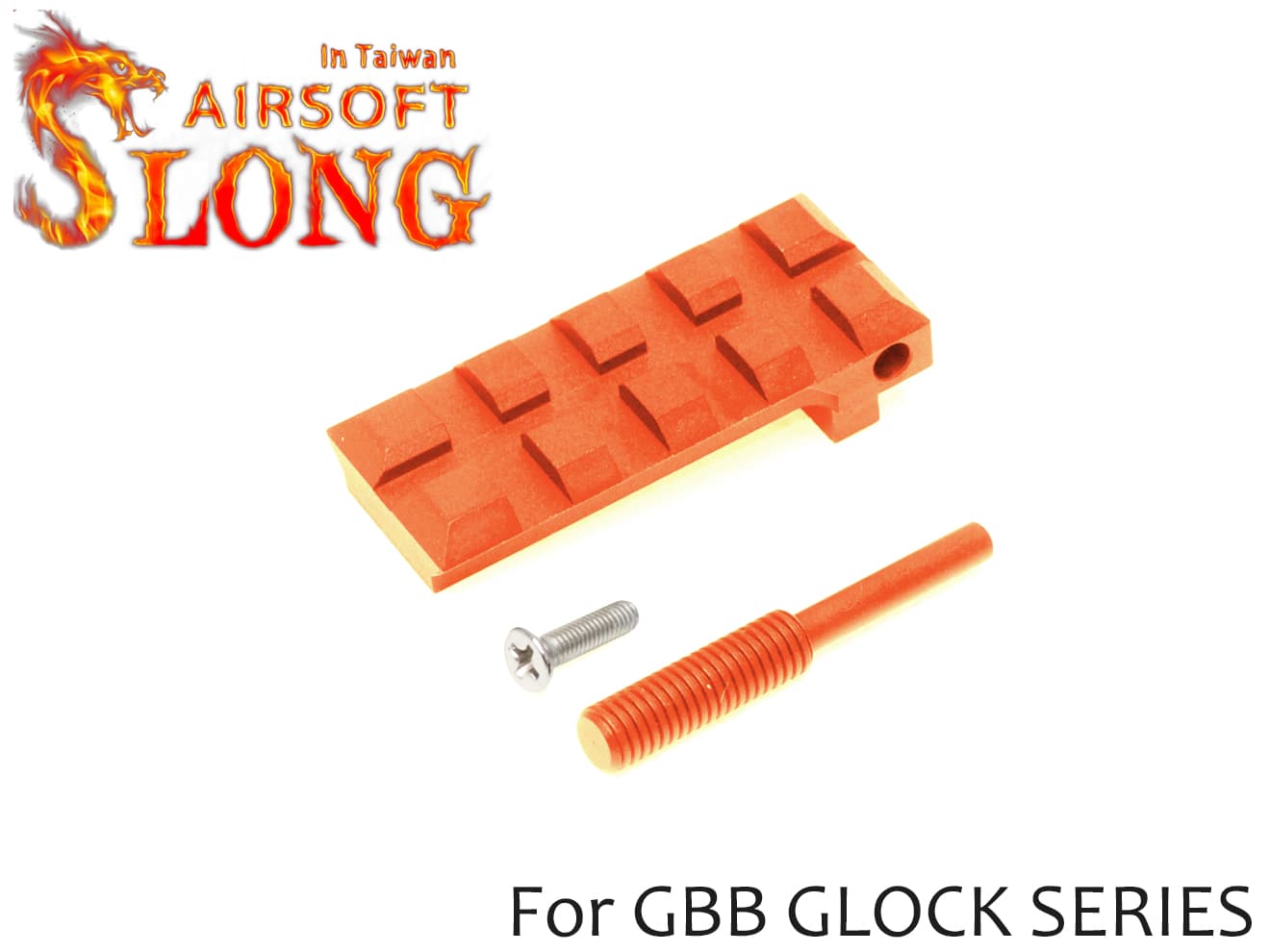 SLONG AIRSOFT リアサイトレール GLOCK [カラー：ブラック / オレンジ / ゴールド]