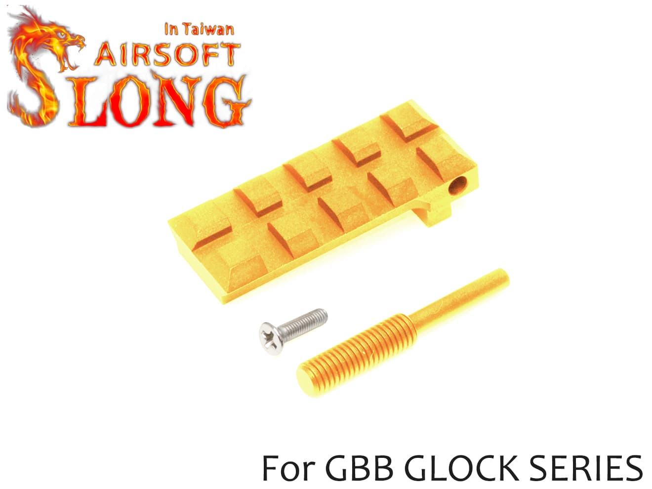 SLONG AIRSOFT リアサイトレール GLOCK [カラー：ブラック / オレンジ / ゴールド]