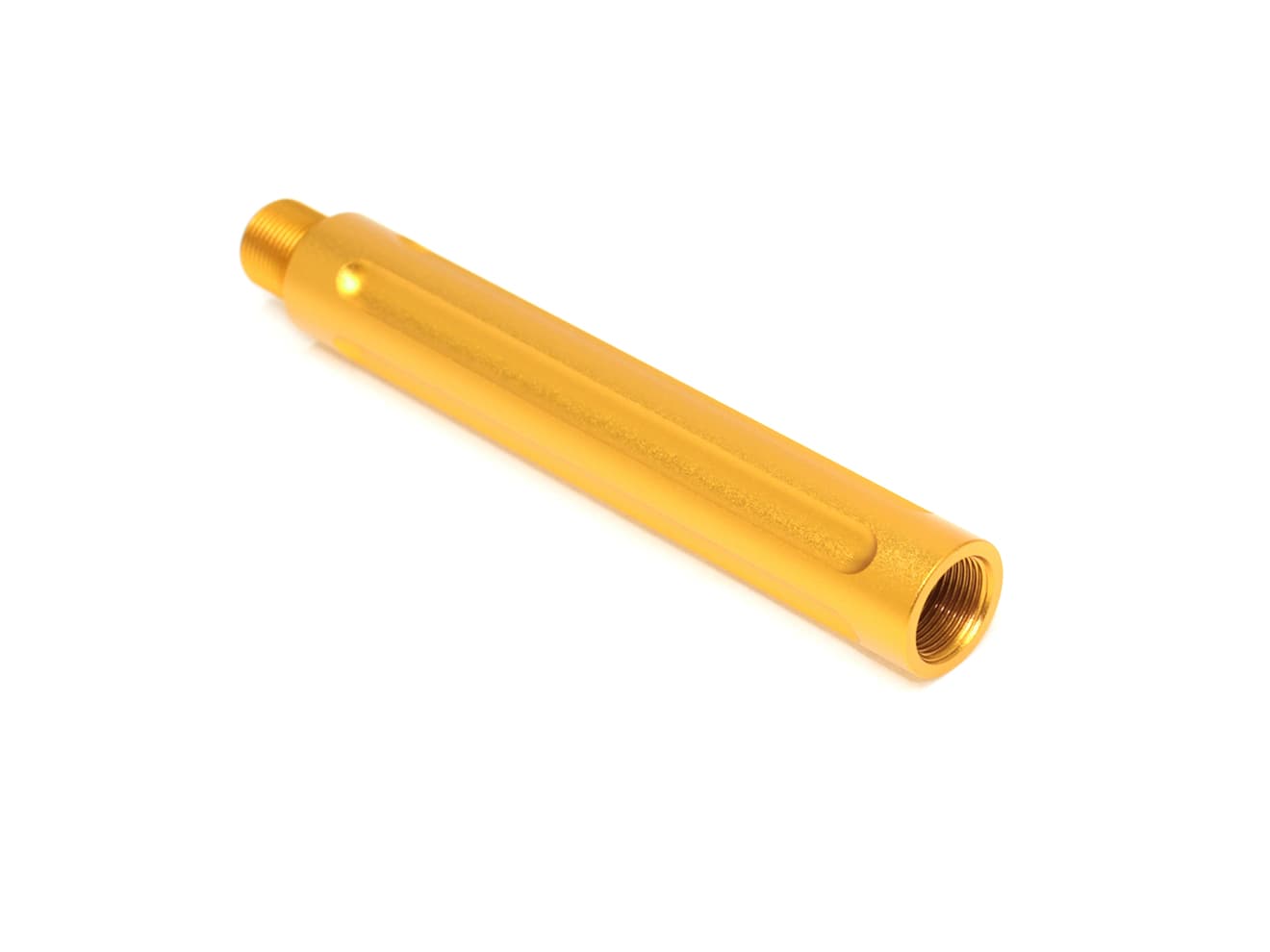 SLONG AIRSOFT 117mm アウターバレルエクステンション フルート 14mm逆ネジ[カラー：ブラック / オレンジ / ゴールド]