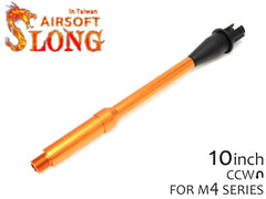 SLONG AIRSOFT AEG M4 10インチ アウターバレル 14mm逆ネジ [カラー：ブラック / オレンジ / ゴールド]