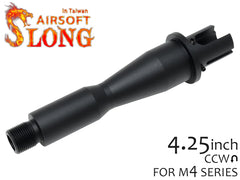SLONG AIRSOFT AEG M4  4.25インチ アウターバレル 14mm逆ネジ [カラー：ブラック / オレンジ / ゴールド]