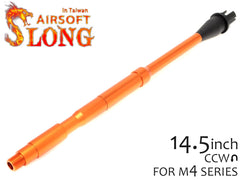 SLONG AIRSOFT AEG M4 14.5インチ アウターバレル 14mm逆ネジ [カラー：ブラック / オレンジ / ゴールド]