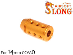 SLONG AIRSOFT フラッシュハイダー F 14mm逆ネジ [カラー：ブラック / オレンジ / ゴールド]