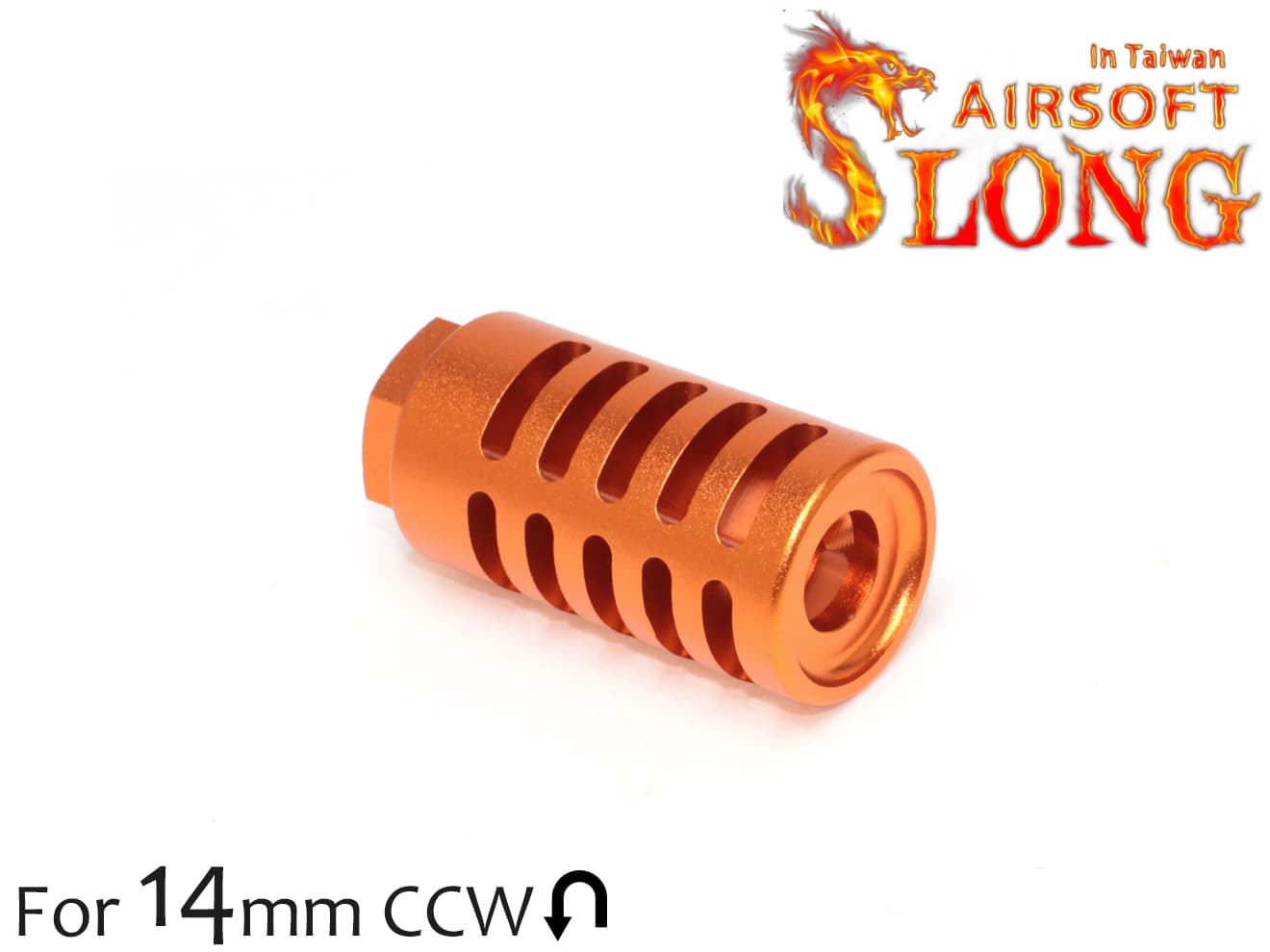 SLONG AIRSOFT フラッシュハイダー G  14mm逆ネジ [カラー：ブラック / オレンジ / ゴールド]