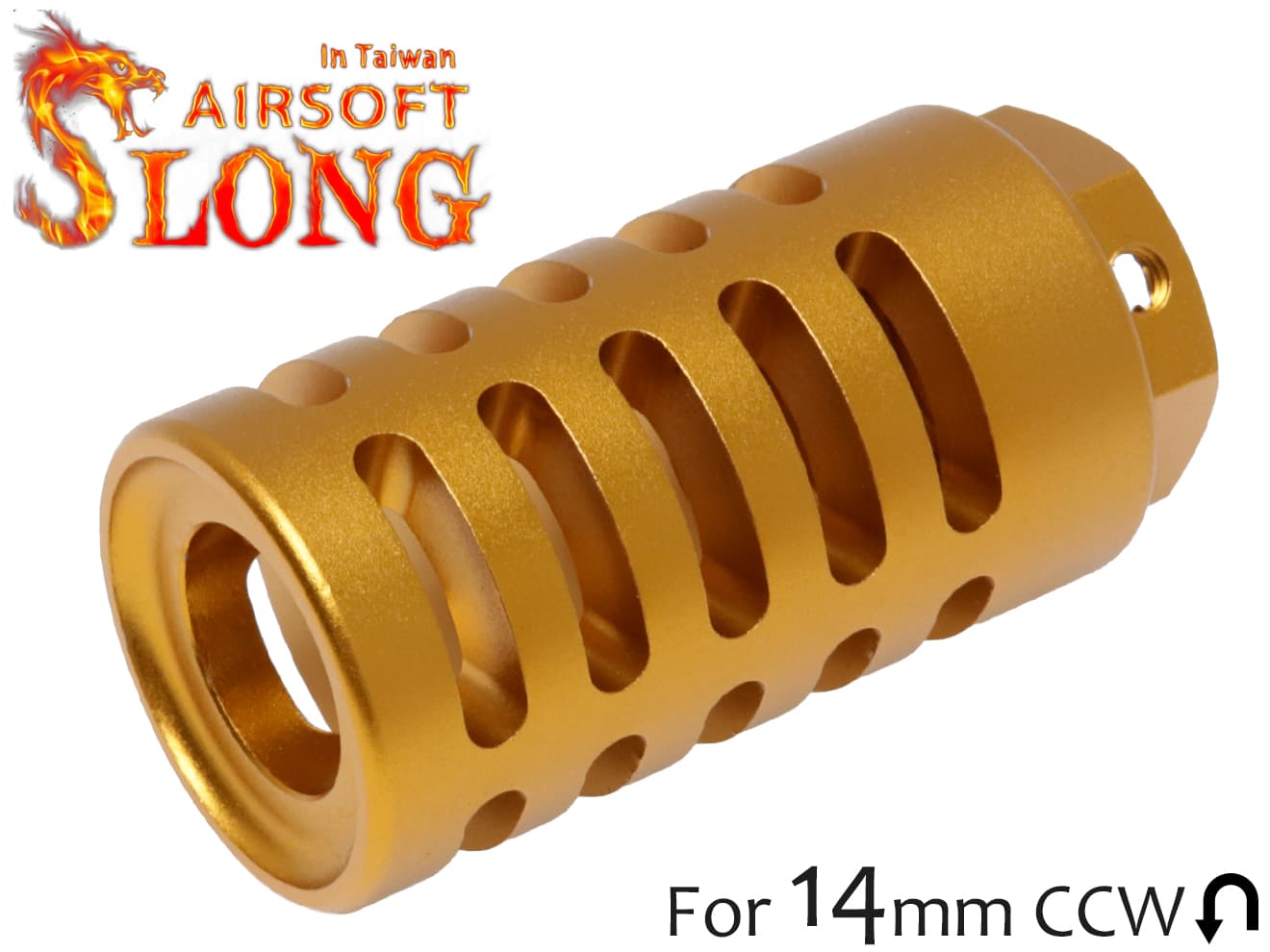 SLONG AIRSOFT フラッシュハイダー G  14mm逆ネジ [カラー：ブラック / オレンジ / ゴールド]