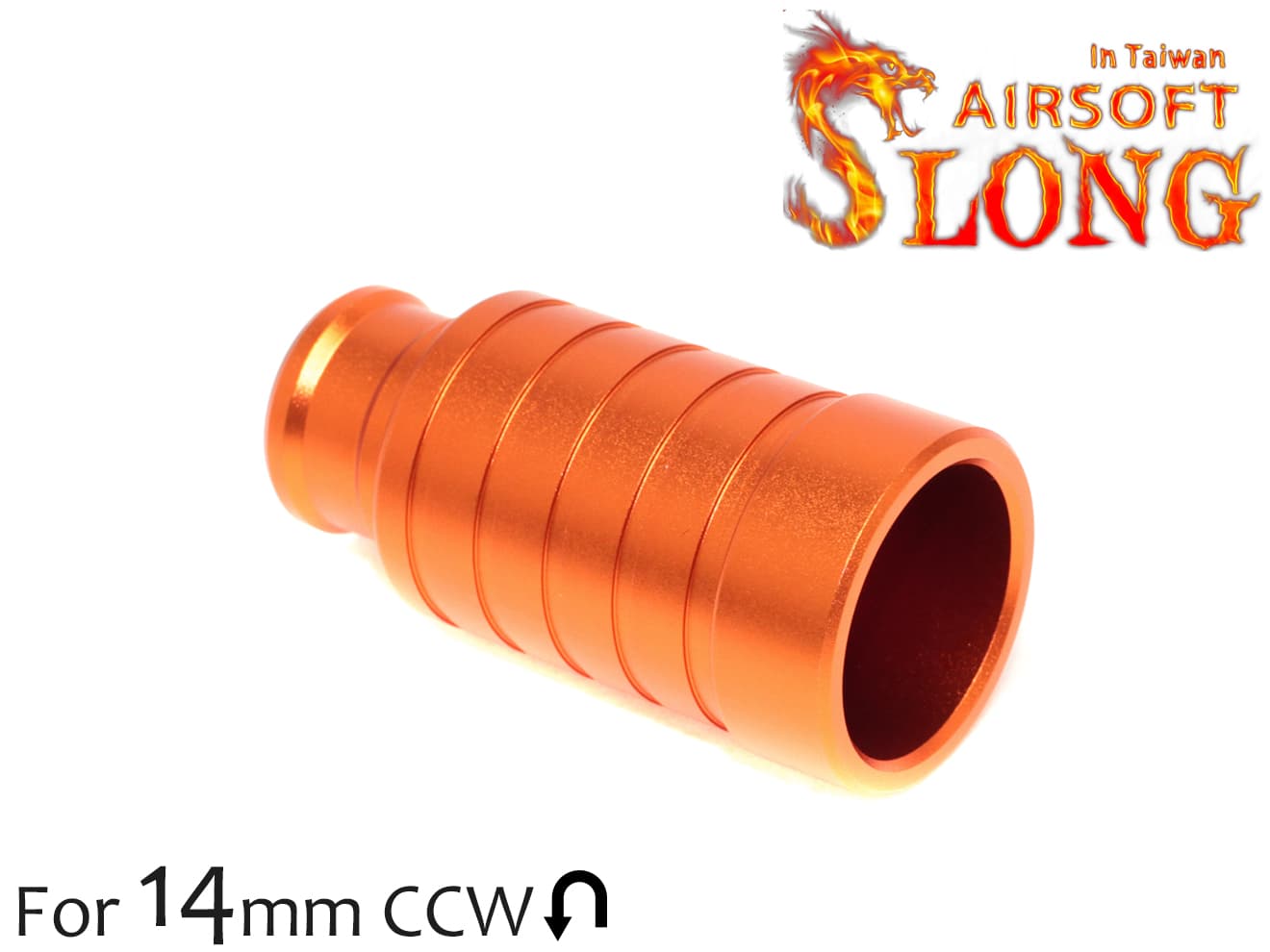SLONG AIRSOFT ファイアドラゴン フラッシュハイダー ライトグルーブ 14mm逆ネジ [カラー：ブラック / オレンジ / ゴールド]