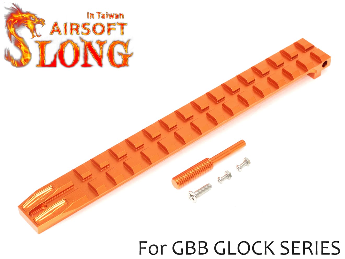 SLONG AIRSOFT フルサイズレール G17 / G22 [カラー：ブラック / オレンジ / ゴールド]