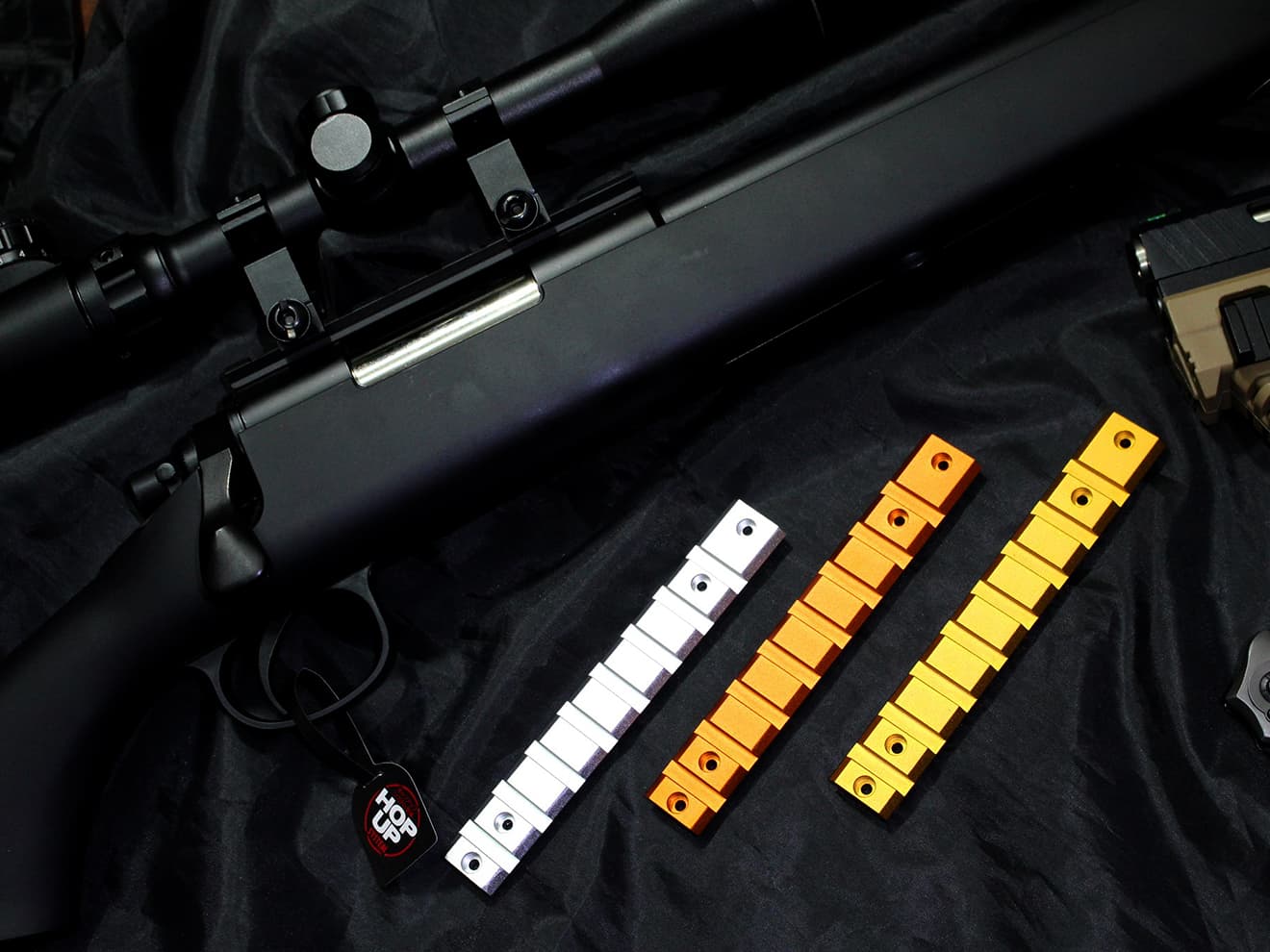 SLONG AIRSOFT VSR-10 スコープマウントレール [カラー：ブラック / オレンジ / ゴールド / シルバー]
