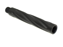 SLONG AIRSOFT 117mm アウターバレルエクステンション スパイラルフルート 14mm逆ネジ [カラー：ブラック / オレンジ / ゴールド]