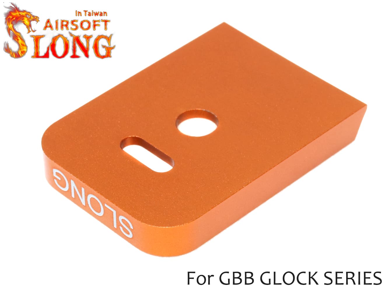 SLONG AIRSOFT メタルマガジンベース GLOCK  [カラー：ブラック / オレンジ / ゴールド]