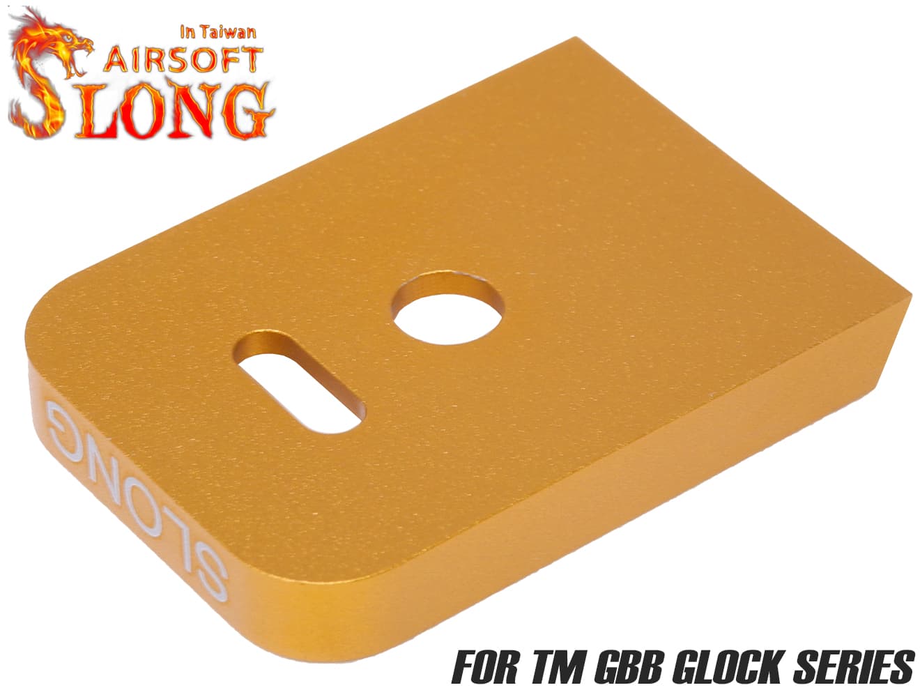 SLONG AIRSOFT メタルマガジンベース GLOCK  [カラー：ブラック / オレンジ / ゴールド]