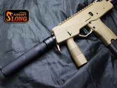 SLONG AIRSOFT MP9 サイレンサーアタッチメント 14mm逆ネジ [カラー：ブラック / オレンジ / ゴールド]