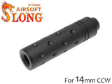 SLONG AIRSOFT 14mm逆ネジ スリムショートサプレッサー ディンプル [アダプター：無し / 11mm変換アダプター]