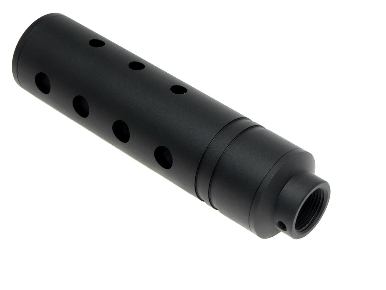 SLONG AIRSOFT 14mm逆ネジ スリムショートサプレッサー ピアスド [アダプター：無し / 11mm変換アダプター]