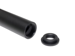 SLONG AIRSOFT 14mm逆ネジ スリムショートサプレッサー プレーン [アダプター：無し / 11mm変換アダプター]