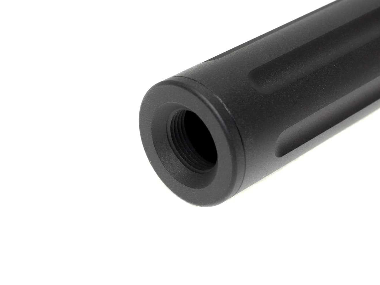 SLONG AIRSOFT 14mm逆ネジ スリムショートサプレッサー フルート [アダプター：無し / 11mm変換アダプター]