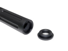 SLONG AIRSOFT 14mm逆ネジ スリムショートサプレッサー フルート [アダプター：無し / 11mm変換アダプター]