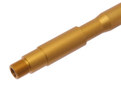 SLONG AIRSOFT アルミCNC 10.5 / 14.5インチ 2WAY ワンピースアウターバレル for AEG M4[カラー：ブラック / ゴールド]