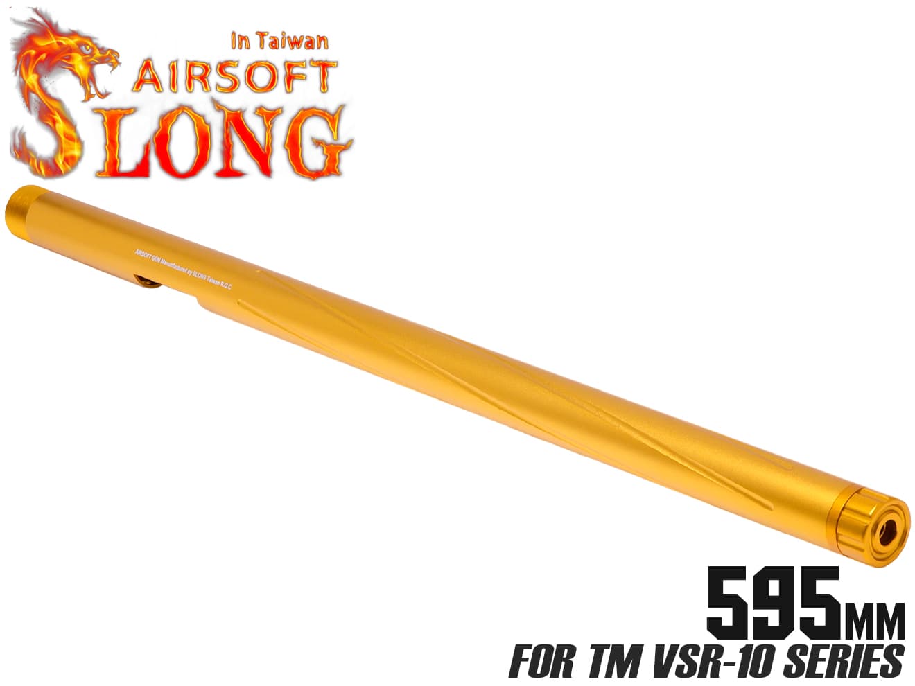 SLONG AIRSOFT アルミCNC スパイラルフルート アウターバレル VSR-10 [カラー：ブラック / ゴールド / レッド / シルバー]
