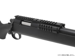 SLONG AIRSOFT アルミCNC トリプルレール スコープマウント VSR-10 [ブラック / ゴールド / レッド]【ゆうパケット可】