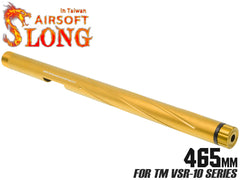 SLONG AIRSOFT アルミCNC スパイラルフルート アウターバレル 465mm for VSR-10 [カラー：ブラック / ゴールド / レッド / シルバー]