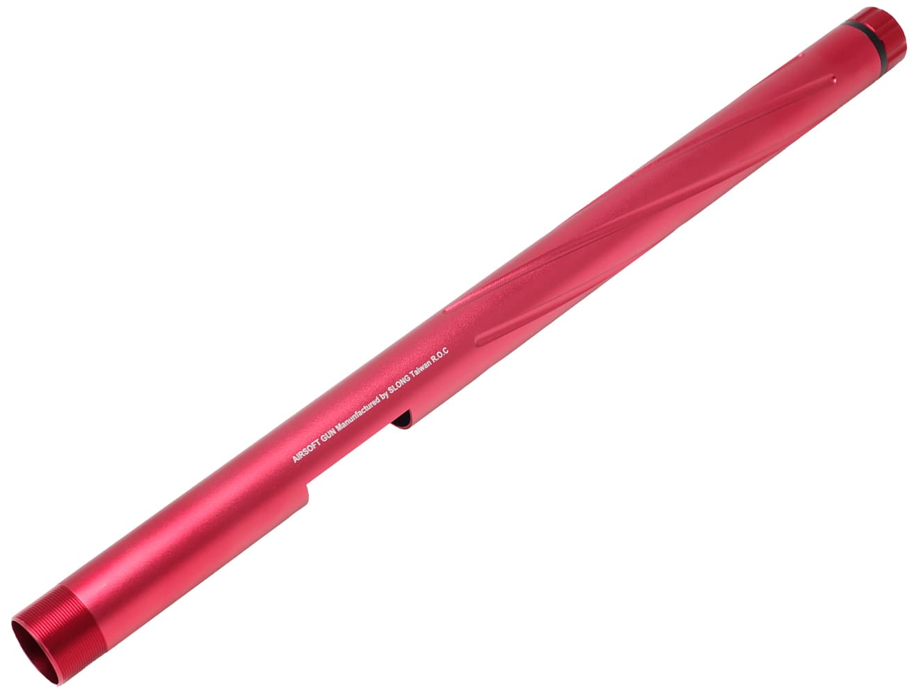 SLONG AIRSOFT アルミCNC スパイラルフルート アウターバレル 465mm for VSR-10 [カラー：ブラック / ゴールド / レッド / シルバー]