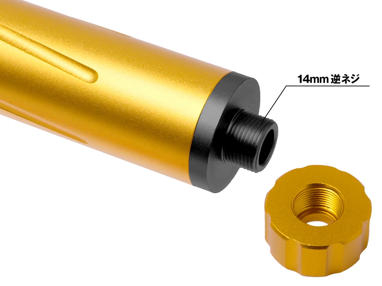 SLONG AIRSOFT アルミCNC スパイラルフルート アウターバレル 365mm for VSR-10 [カラー：ブラック / ゴールド / レッド / シルバー]