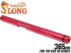 SLONG AIRSOFT アルミCNC スパイラルフルート アウターバレル 365mm for VSR-10 [カラー：ブラック / ゴールド / レッド / シルバー]