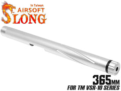 SLONG AIRSOFT アルミCNC スパイラルフルート アウターバレル 365mm for VSR-10 [カラー：ブラック / ゴールド / レッド / シルバー]