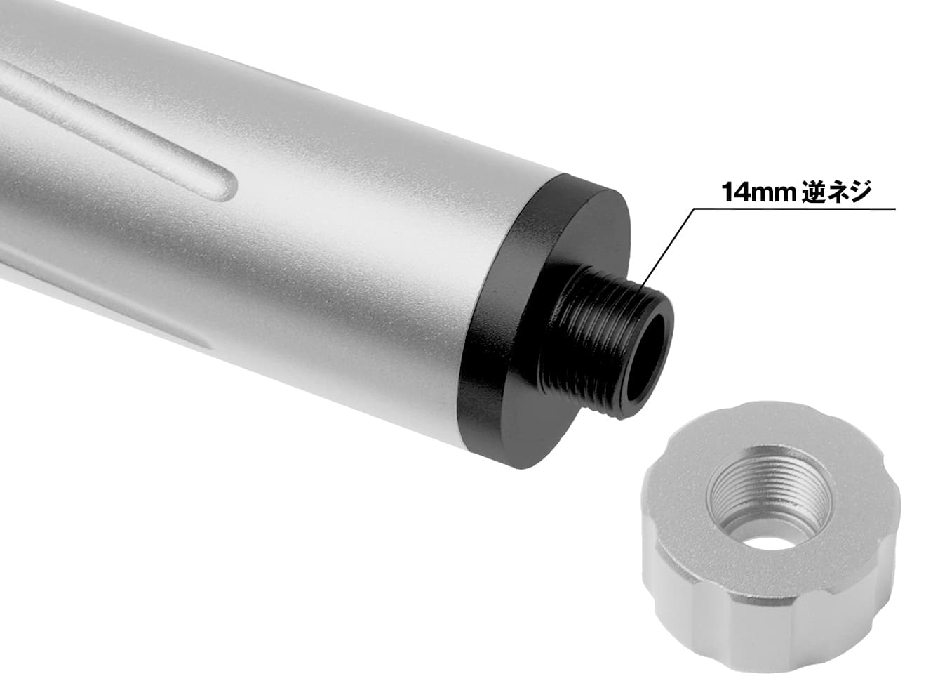 SLONG AIRSOFT アルミCNC スパイラルフルート アウターバレル 365mm for VSR-10 [カラー：ブラック / ゴールド / レッド / シルバー]