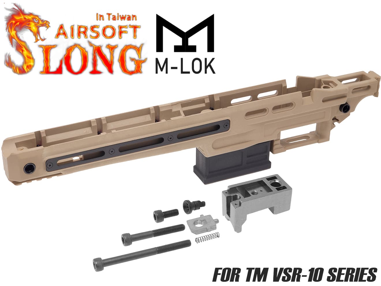 SLONG AIRSOFT CSR-100 タクティカル ライフルボディキット for VSR-10 [BK / OD / TAN]