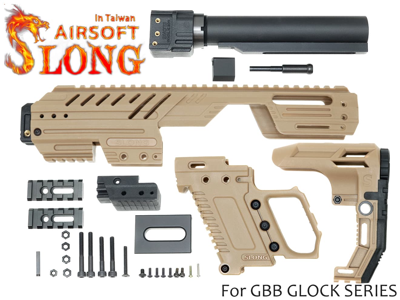 SLONG AIRSOFT MPG-KRISS XI コンバージョンキット for G17 / G18C / G22 / G34 [カラー：ブラック / TAN]