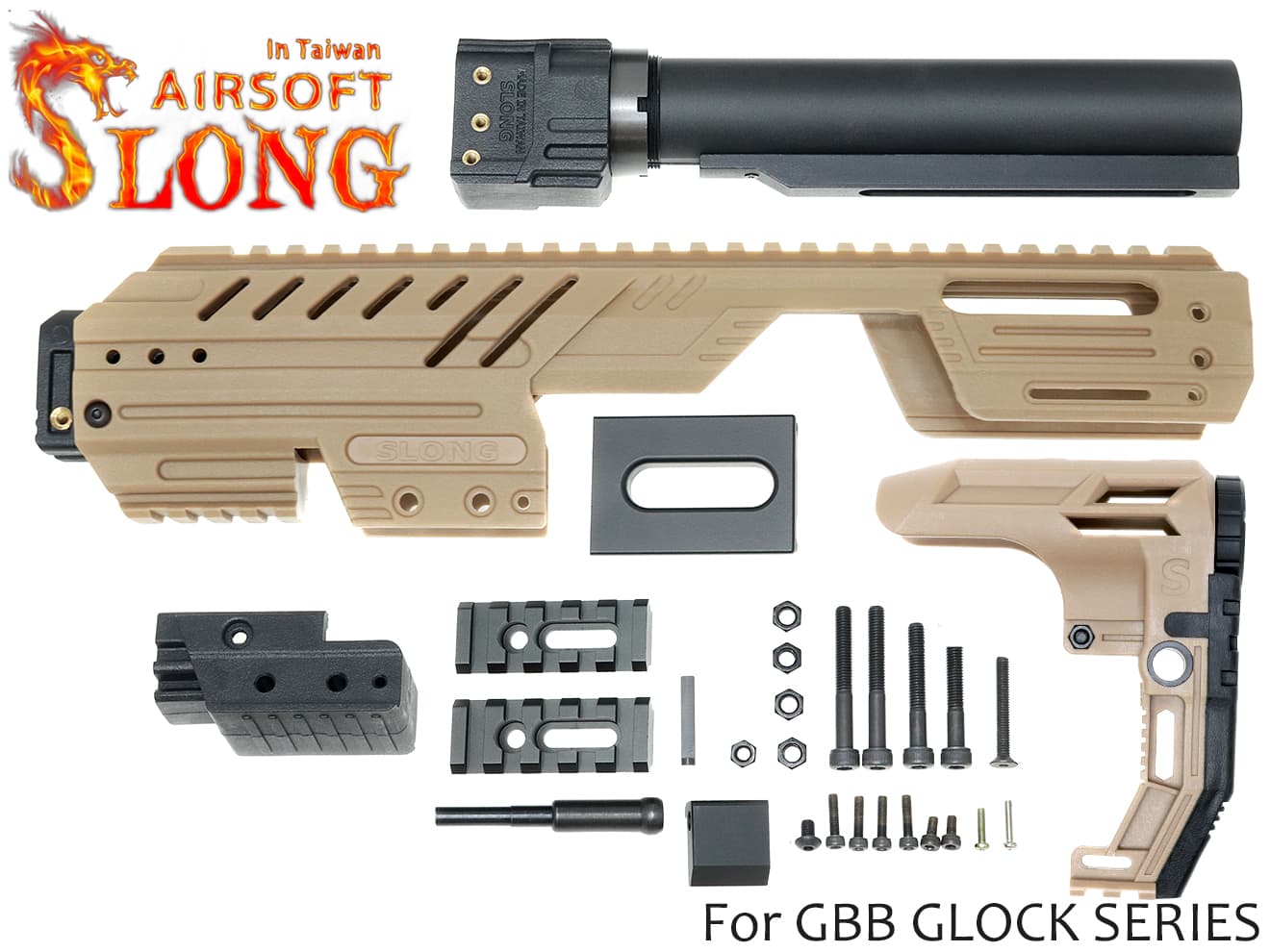 SLONG AIRSOFT MPG-KRISS コンバージョンキット for G17 / G18C / G22 / G34 [カラー：ブラック / TAN]