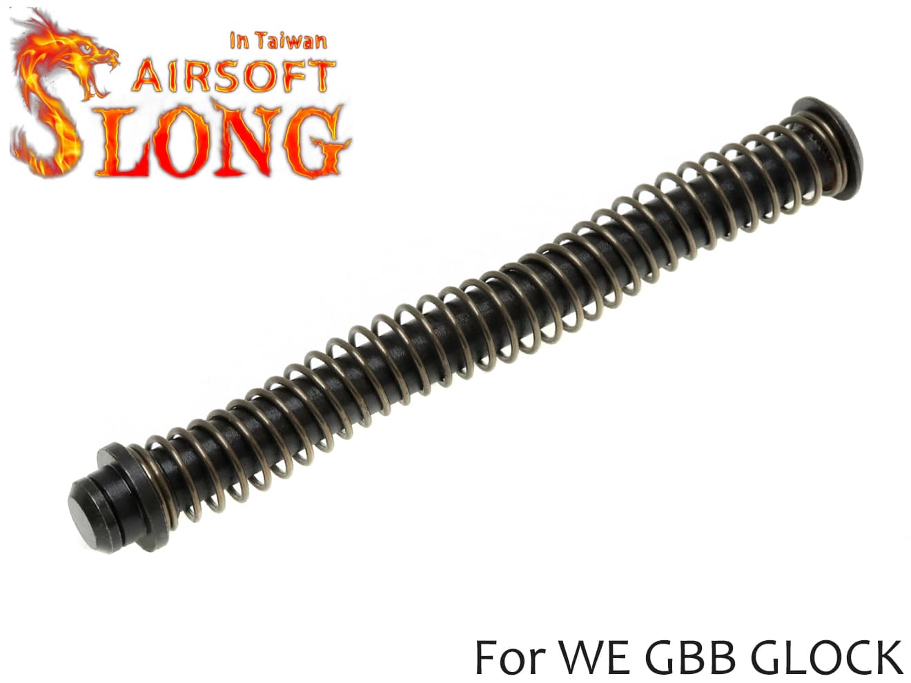 SLONG AIRSOFT WE G17 / 18C / 34 / 35 シリーズ 強化スチール リコイルスプリングガイド [カラー：ブラック / シルバー]