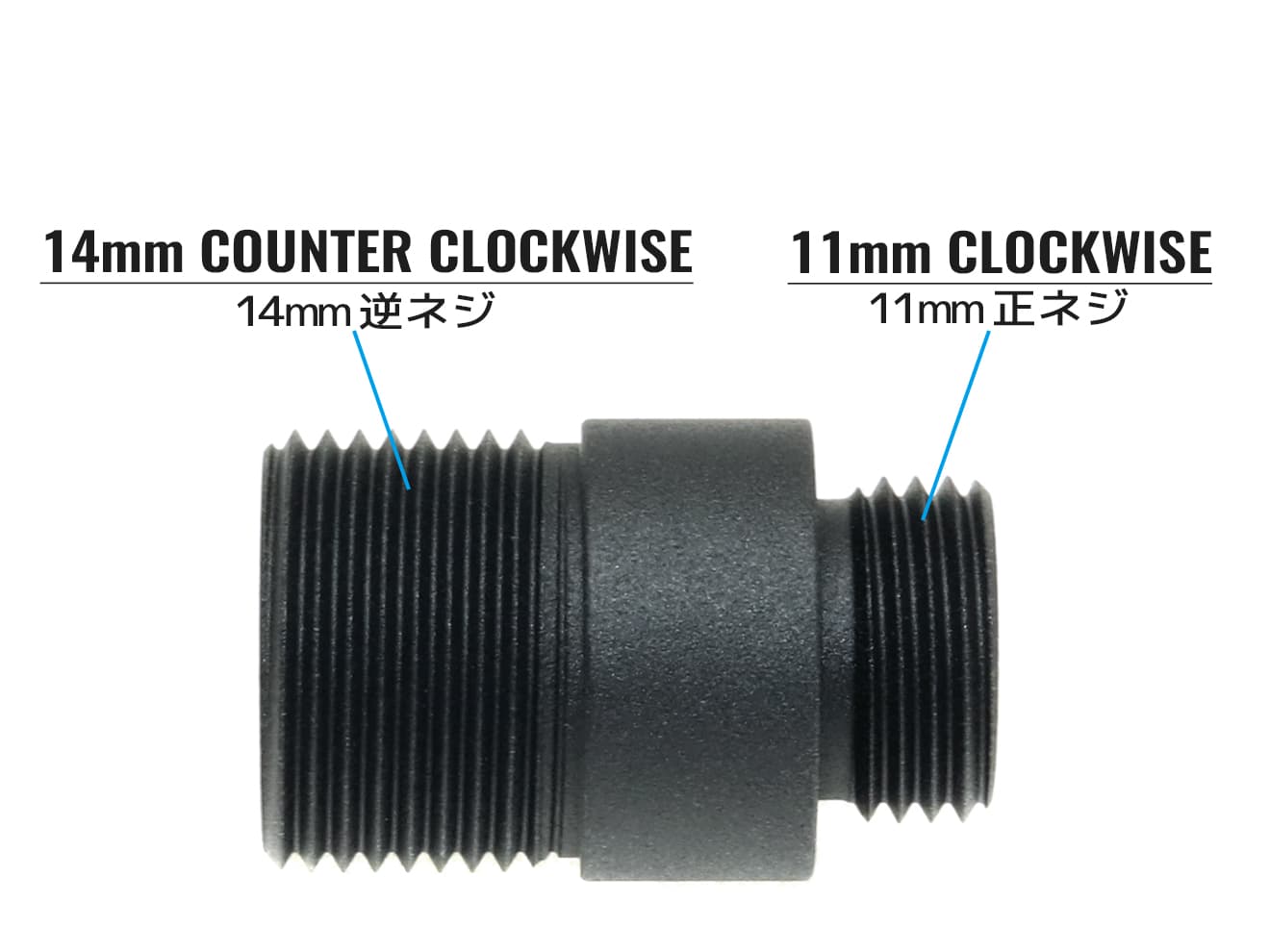 SLONG AIRSOFT 11mmCW→14mmCCW サイレンサーアダプターF [カラー：ブラック / ゴールド]