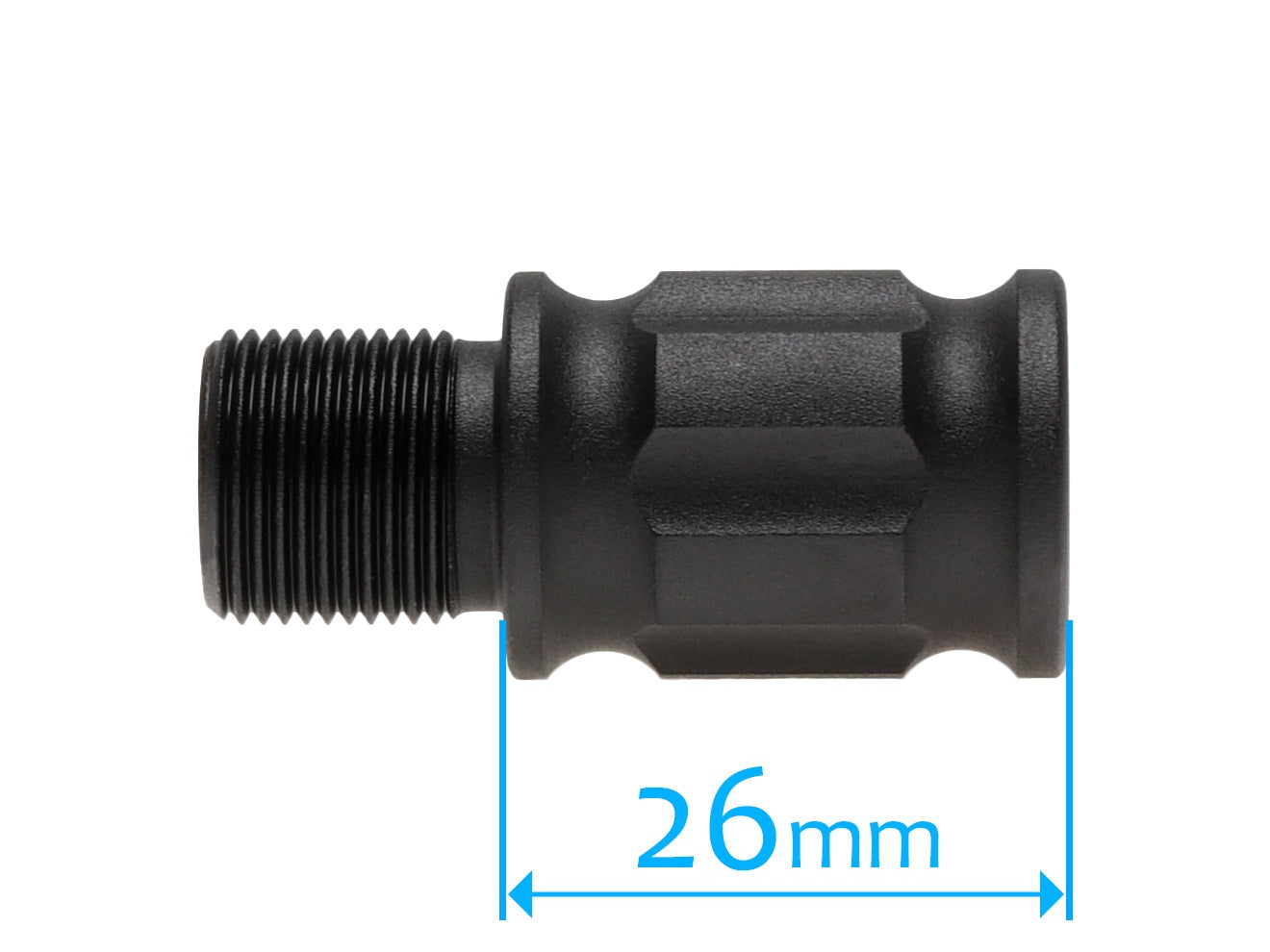 SLONG AIRSOFT バレルエクステンション 26mm 14mm逆ネジ/14mm逆ネジ [タイプ：A / B / C / D]