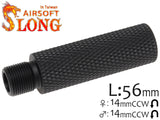 SLONG AIRSOFT バレルエクステンション 56mm 14mm逆ネジ/14mm逆ネジ [タイプ：A / B / C / D / E]