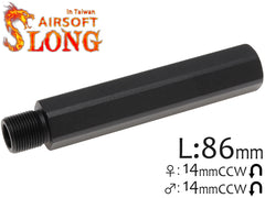 SLONG AIRSOFT バレルエクステンション 86mm 14mm逆ネジ/14mm逆ネジ [タイプ：A / B / C / D / E]