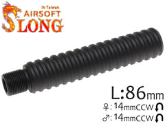 SLONG AIRSOFT バレルエクステンション 86mm 14mm逆ネジ/14mm逆ネジ [タイプ：A / B / C / D / E]