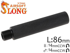 SLONG AIRSOFT バレルエクステンション 86mm 14mm逆ネジ/14mm逆ネジ [タイプ：A / B / C / D / E]