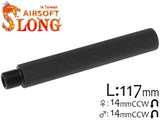 SLONG AIRSOFT バレルエクステンション 117mm 14mm逆ネジ/14mm逆ネジ [タイプ：A / B / C / D / E]