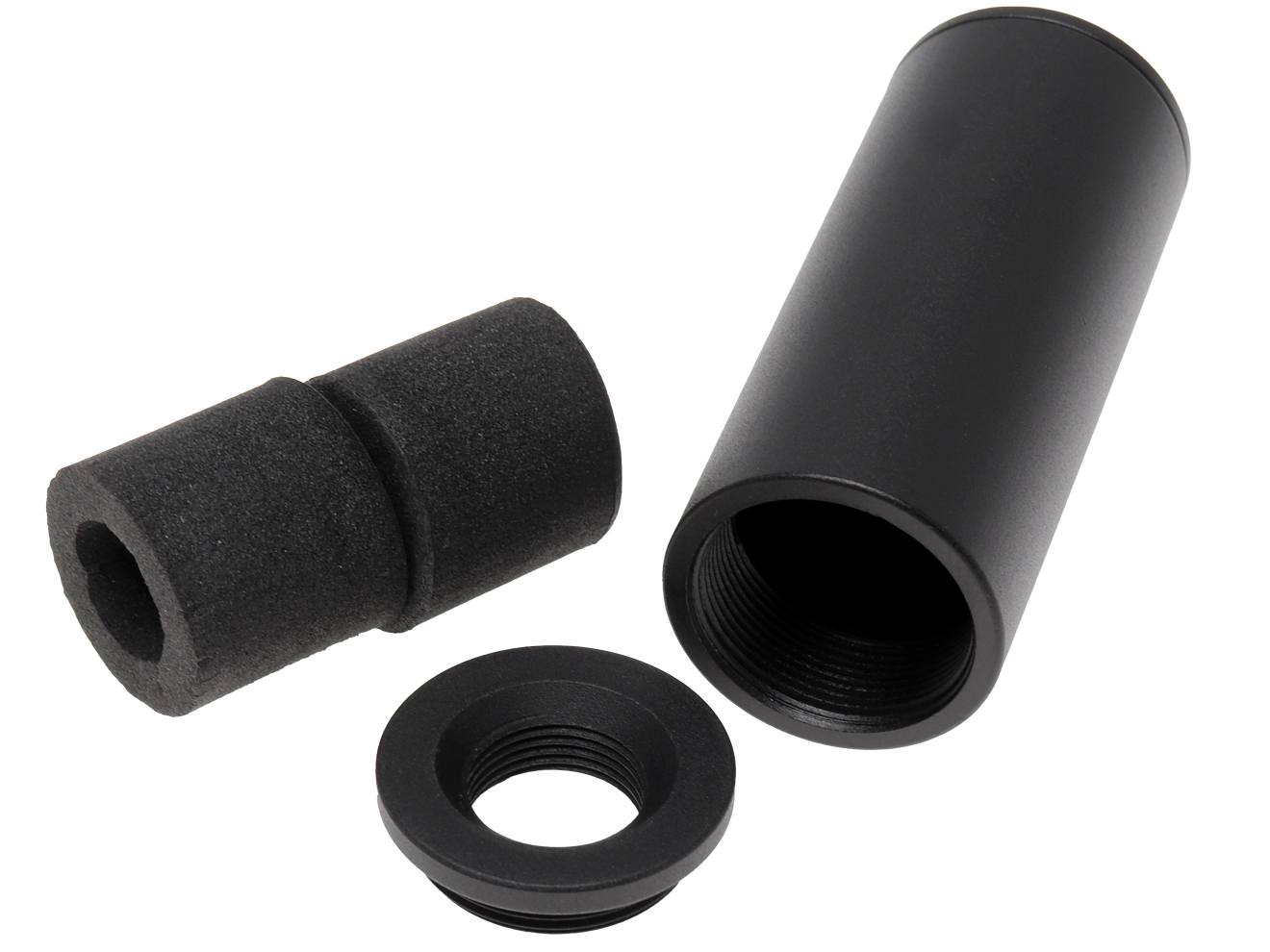 SLONG AIRSOFT ワイド サプレッサー バレルエクステンション 68mm 14mm逆ネジ/14mm逆ネジ [タイプ：フルート / プレーン]