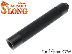 SLONG AIRSOFT 14mm逆ネジ スリムサプレッサー フラットローレット