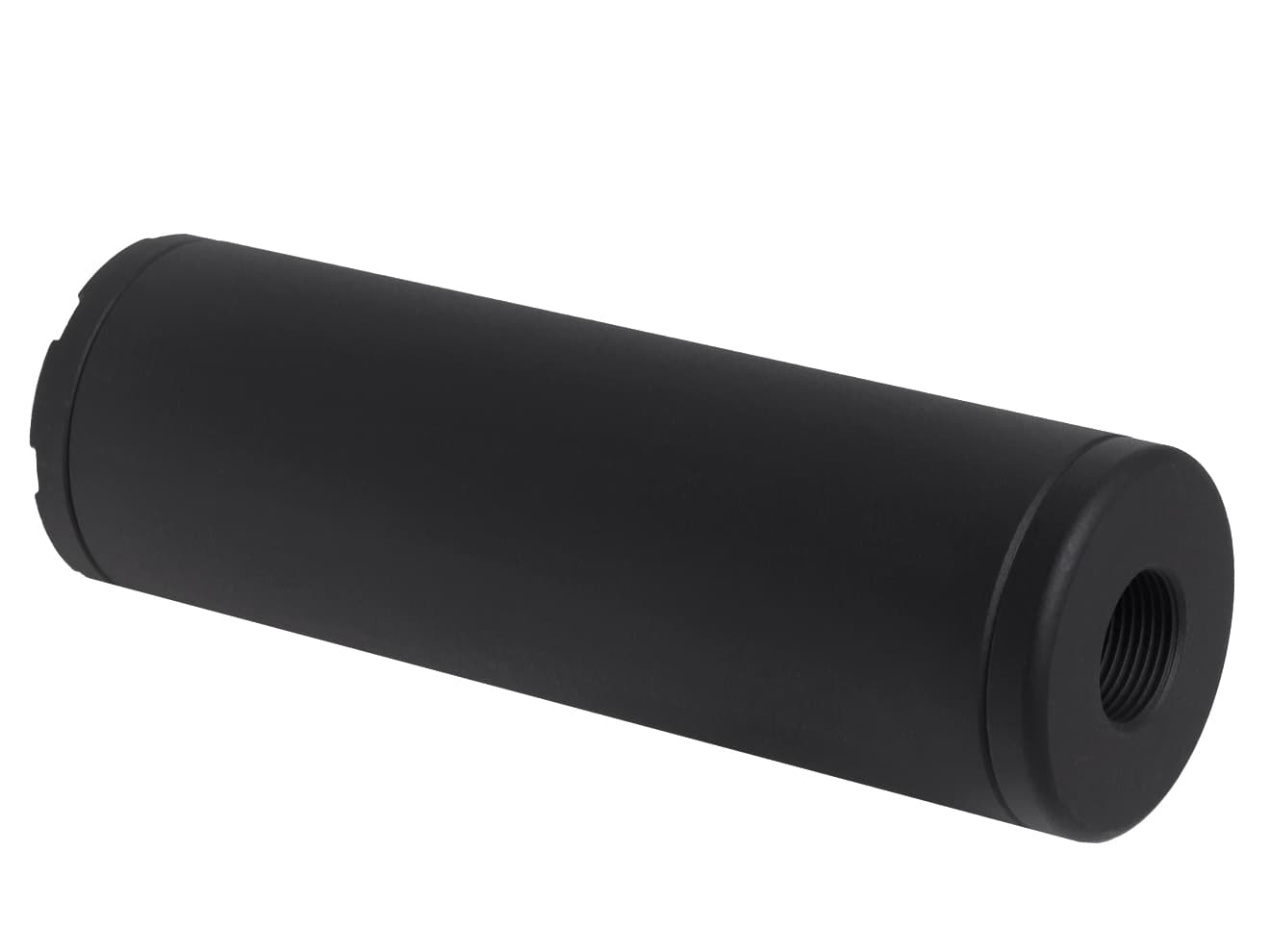 SLONG AIRSOFT ワイドホール ショートサプレッサー for 14mmCCW BK [デザイン：ディンプル / マーキング / スパイラルフルート / フルート]