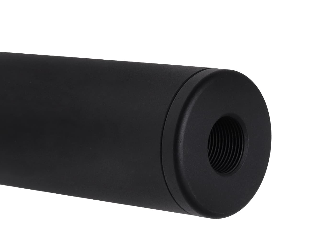 SLONG AIRSOFT ワイドホール ショートサプレッサー for 14mmCCW BK [デザイン：ディンプル / マーキング / スパイラルフルート / フルート]