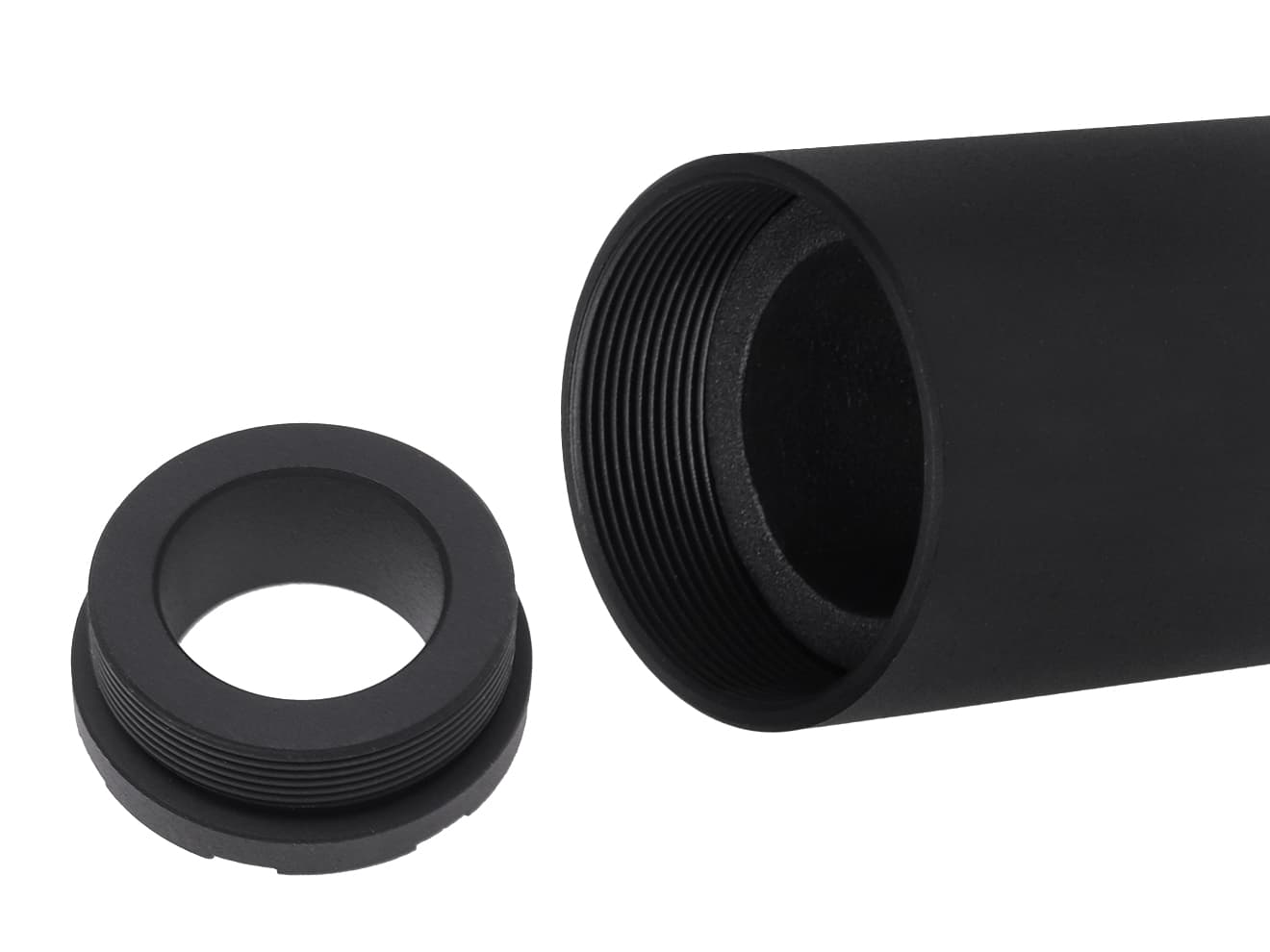 SLONG AIRSOFT ワイドホール ショートサプレッサー for 14mmCCW BK [デザイン：ディンプル / マーキング / スパイラルフルート / フルート]