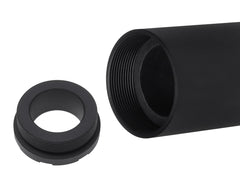 SLONG AIRSOFT ワイドホール ショートサプレッサー for 14mmCCW BK [デザイン：ディンプル / マーキング / スパイラルフルート / フルート]